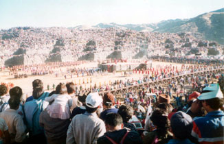 Inti-Raimi-Festival in die Inkaruine "Sacsayhuaman" bei Cuzco